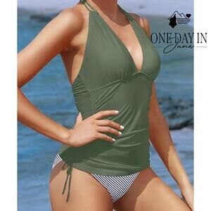 Talisea Drawstring Tankini Swimsuit Size S